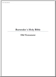 Bartenders Holy Bible, Old Testament
