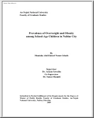 Muntaha Abd Elateef Nemer Isbaih - Prevalence of Overweight and Obesity among School-Age Children in Nablus City