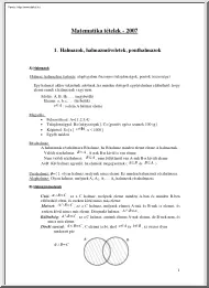 Matematika tételek, 2007