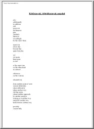 Kötőszavak, töltelékszavak angolul