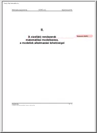 A vízellátó rendszerek matematikai modellezése