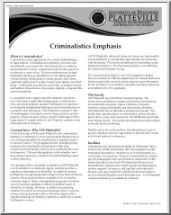 Criminalistics Emphasis