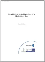 Simándi Szilvia - Kutatások a felsőoktatásban és a felnőttképzésben