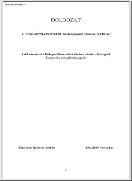 Az Euro-Business-Soft Bt. tevékenységének elemzése, üzleti terve