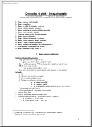 Hanics János - Dorsalis régiók