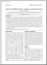 Atreya-Kanchan - Analysis of Paragliding Accidents, A Preliminary Investigation from Nepal