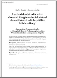 Bacher-Szecskay - A szabadalombitorlás