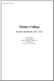Trinity College, Student Handbook