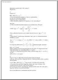 Matematika szigorlatok, megoldással
