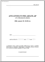 Anyanyelv központi írásbeli