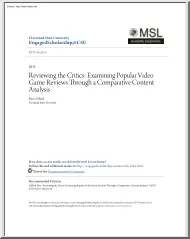 Ben Gifford - Reviewing the Critics, Examining Popular Video Game Reviews Through a Comparative Content Analysis