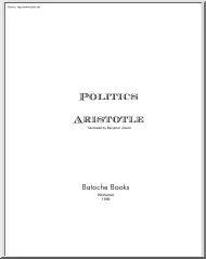 Benjamin Jowett - Politics, Aristotle