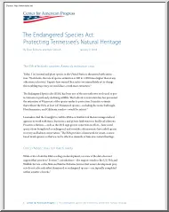 Richards-Cornish - The Endangered Species Act, Protecting Tennessees Natural Heritage