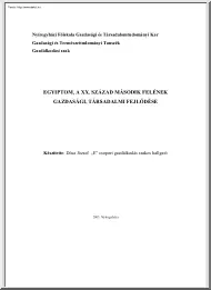 Dósa József - Egyiptom, a XX. század második felének gazdasági, társadalmi fejlődése