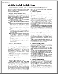 Official Baseball Statistics Rules