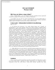 Werner Zsolt - Java gyorstalpaló