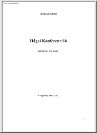 Vas Eszter - Hágai konferenciák