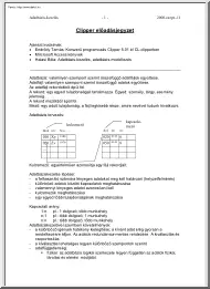 Clipper előadásjegyzet