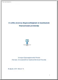 A colitis ulcerosa diagnosztikájának és kezelésének finanszírozási protokollja