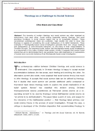 Clive Beed - Theology as a Challenge to Social Science