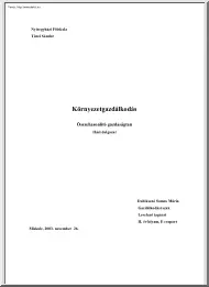 Dobiászné Somos Mária - Környezetgazdálkodás