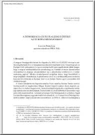 Láncos Petra Lea - A demokrácia és pluralizmus értéke az Európai médiajogban