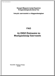 Avramucz György - FAO, Az ENSZ Élelmezési és Mezőgazdasági Szervezete