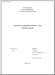 Flórián Péter - UNICEF beszámoló