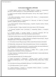 Művelődésszervezés záróvizsga tételek, 2003