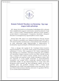 Kármán Tódortól Theodore von Kármánig, Egy nagy magyar tudós pályaképe