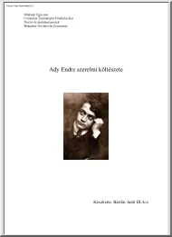 Bártfai Judit - Ady Endre szerelmi