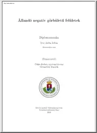 Aubin Zoltán - Állandó negatív görbületű felületek, diplomamunka