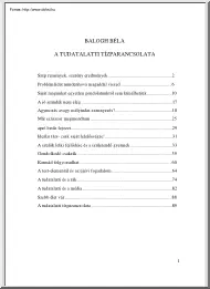 Balogh Béla - A tudatalatti