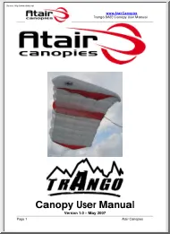 Atair Canopies, Canopy User Manual