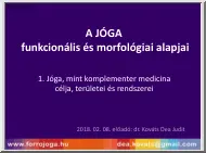 dr. Kováts Dea Judit - A jóga