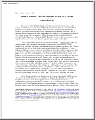 Andrew Moravcsik - Liberal Theories of International Relations, A Primer