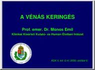 Dr. Monos Emil - A vénás keringés