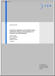 Aldo-Colin-Jon - Toward the Integration of Personality Theory and Decision Theory in the Explanation of Economic and Health Behavior