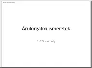 Pethő Irén - Áruforgalmi ismeretek