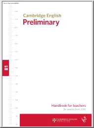 Cambridge English Preliminary, Handbook