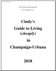 Cindys Guide to Living Cheaply in Champaign Urbana
