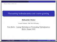 Aleksandar Donev - Fluctuating hydrodynamics and coarse-graining