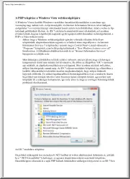 A PHP telepítése a Windows Vista webkiszolgálójára