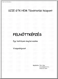 Fábri Olga - Felnőttképzés, egy