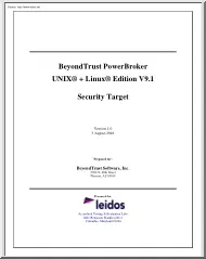 BeyondTrust PowerBroker UNIX and Linux Edition V9.1, Security Target