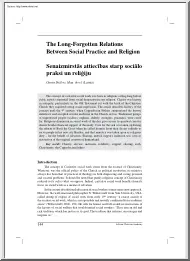 Guntis Dislers - The Long Forgotten Relations Between Social Practice and Religion