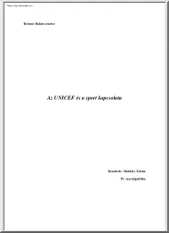 Makláry Zoltán - Az UNICEF és a sport kapcsolata