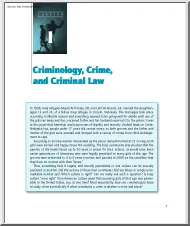 Criminology, Crime, and Criminal Law