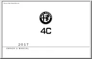 Alfa Romeo 4C 2017 Owners Manual