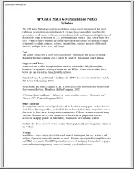 AP United States Government and Politics, Syllabus